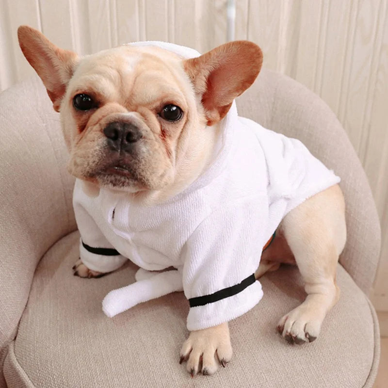 Pet Dog Hooded Robe