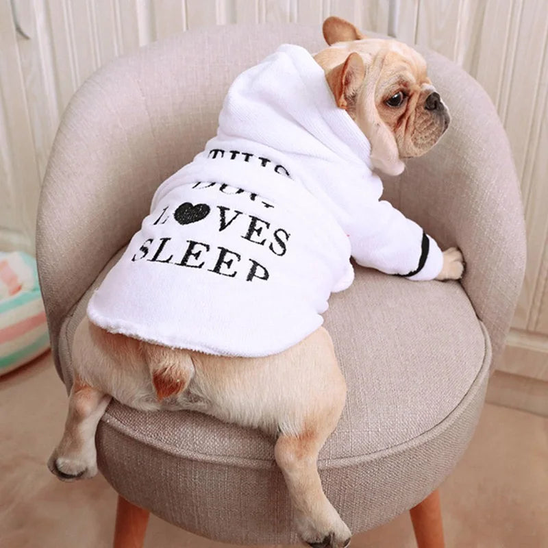 Pet Dog Hooded Robe