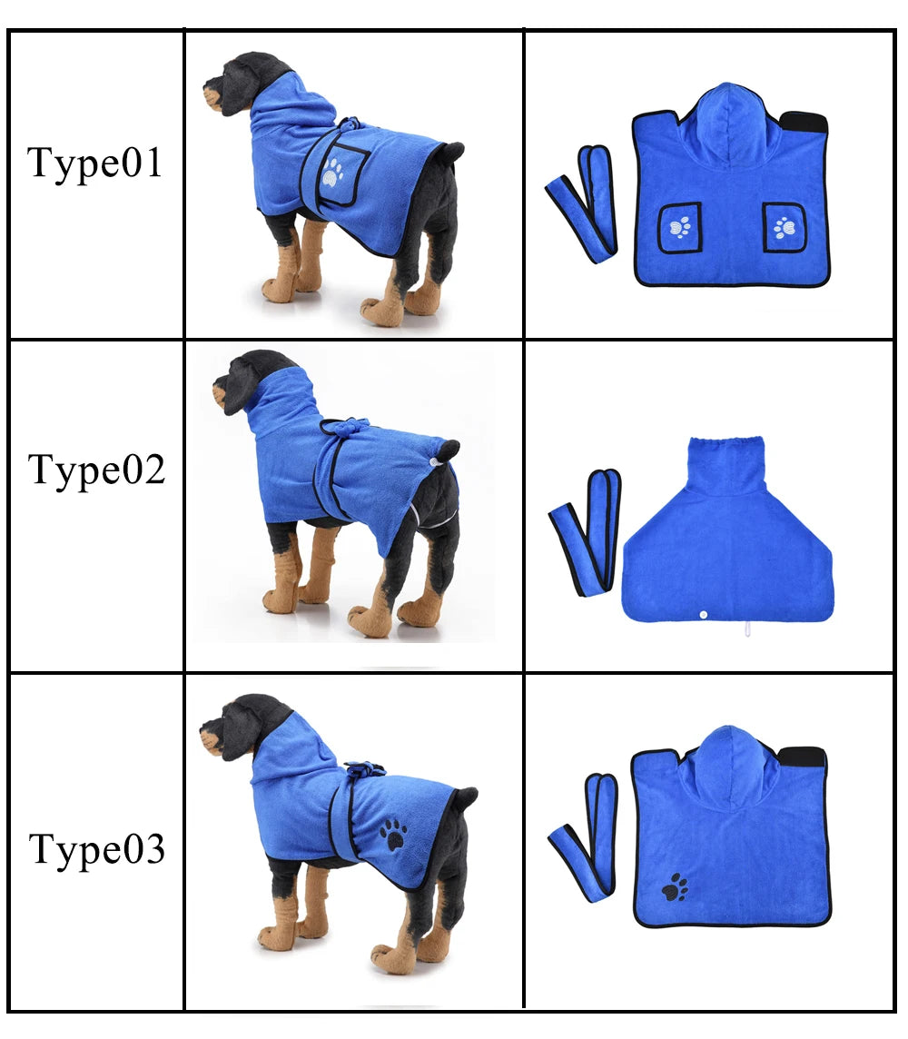 Super Absorbent Dog Bathrobe Towel