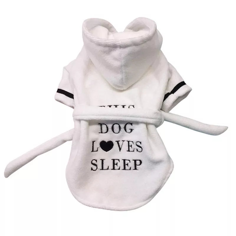 Pet Dog Hooded Robe